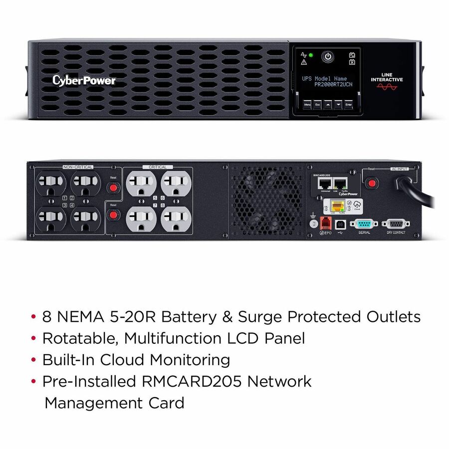 Alternate-Image5 Image for CyberPower PR2000RT2UCN Smart App Sinewave UPS Systems