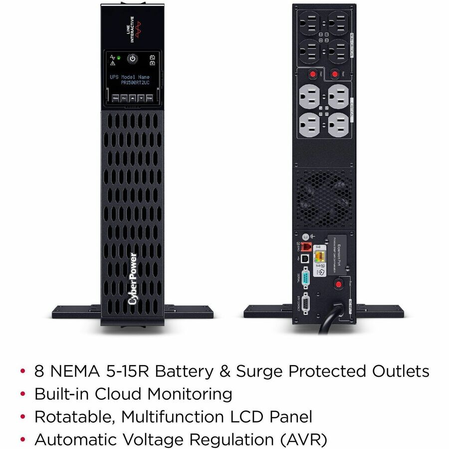 Alternate-Image5 Image for CyberPower PR1500RT2UC Smart App Sinewave UPS Systems