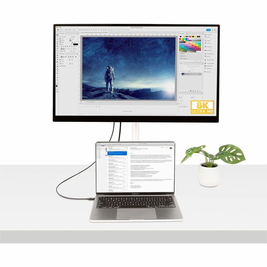 Alternate-Image5 Image for StarTech.com 1.6ft/50cm Thunderbolt 4 Cable, 40Gbps, 100W PD, 4K/8K Video, Intel-Certified, Compatible w/Thunderbolt 3/USB 3.2/DisplayPort