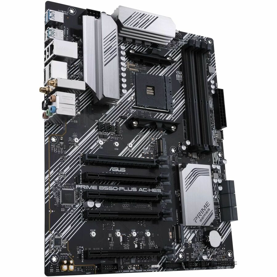 Alternate-Image1 Image for Asus Prime PRIME B550-PLUS AC-HES Desktop Motherboard - AMD B550 Chipset - Socket AM4 - ATX