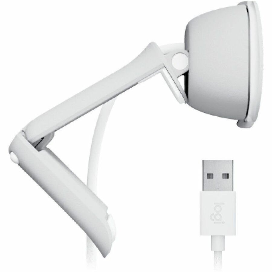Right Image for Logitech BRIO 100 Webcam - 2 Megapixel - Off White - USB Type A - 1 Pack(s)