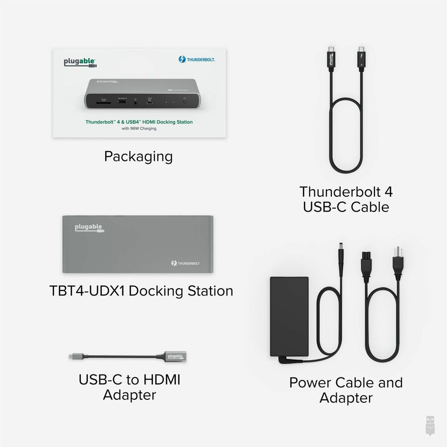 Alternate-Image6 Image for Plugable Thunderbolt 4 Docking Station | 3x Thunderbolt Ports, Dual 4K, 100W Charging, TAA Compliant