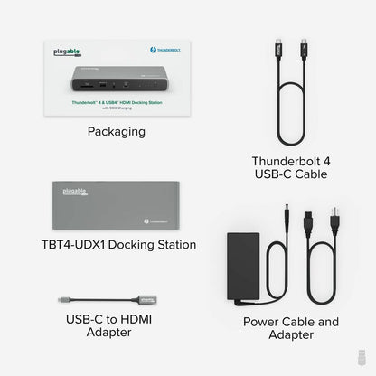 Alternate-Image6 Image for Plugable Thunderbolt 4 Docking Station | 3x Thunderbolt Ports, Dual 4K, 100W Charging, TAA Compliant