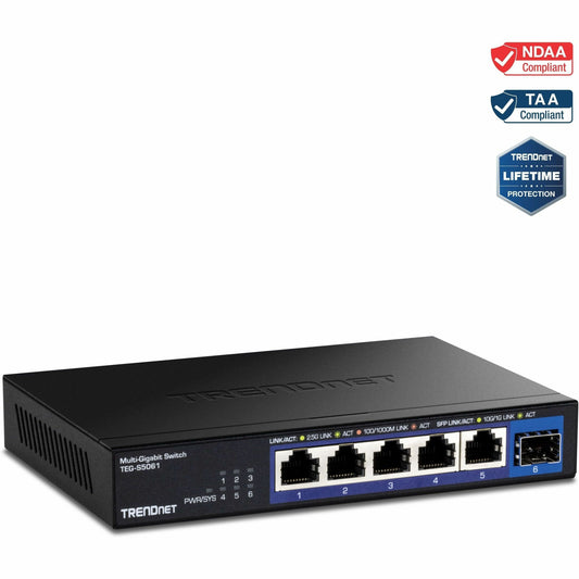 Main Image for TRENDnet 6-Port 2.5G Unmanaged Switch with 10G SFP+ Port