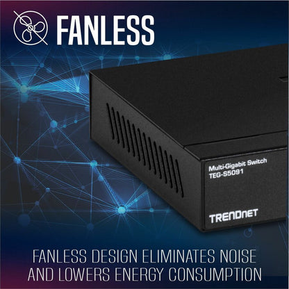 Alternate-Image8 Image for TRENDnet 9-Port Unmanaged 2.5G Switch with 10G SFP+ Port, TEG-S5091, 8 x 2.5GBASE-T Ports, 60Gbps, Wall Mountable, Ethernet Splitter, NDAA & TAA Compliant, Lifetime Protection, Black