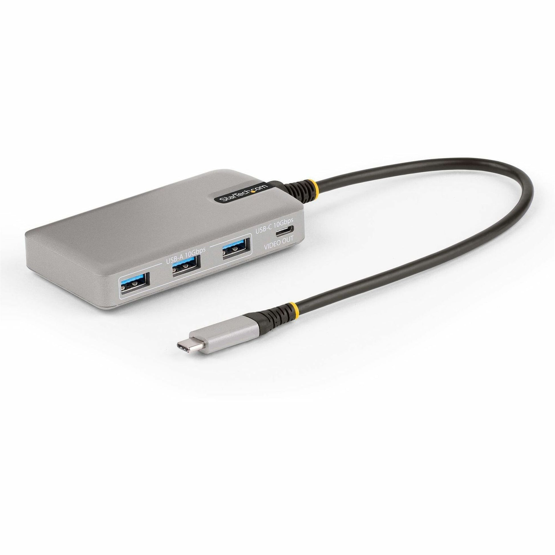 Main Image for StarTech 4-Port USB-C Hub with USB-C DP Alt Mode Video Output, 3x USB-A, 1x USB-C, 100W Power Delivery Pass-Through, USB 3.2 10Gbps