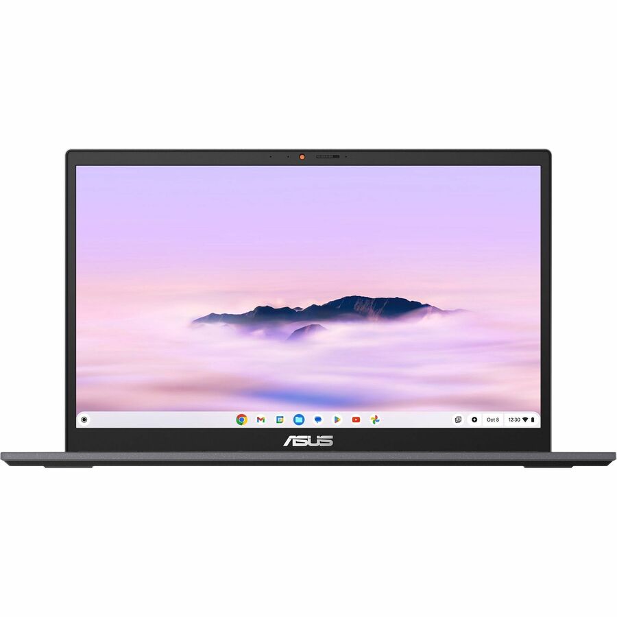 Front Image for Asus Chromebook Plus CX34 CX3402CBA-DH388-GR 14" Chromebook - Full HD - Intel Core i3 12th Gen i3-1215U - 8 GB - 128 GB Flash Memory - Rocky Gray