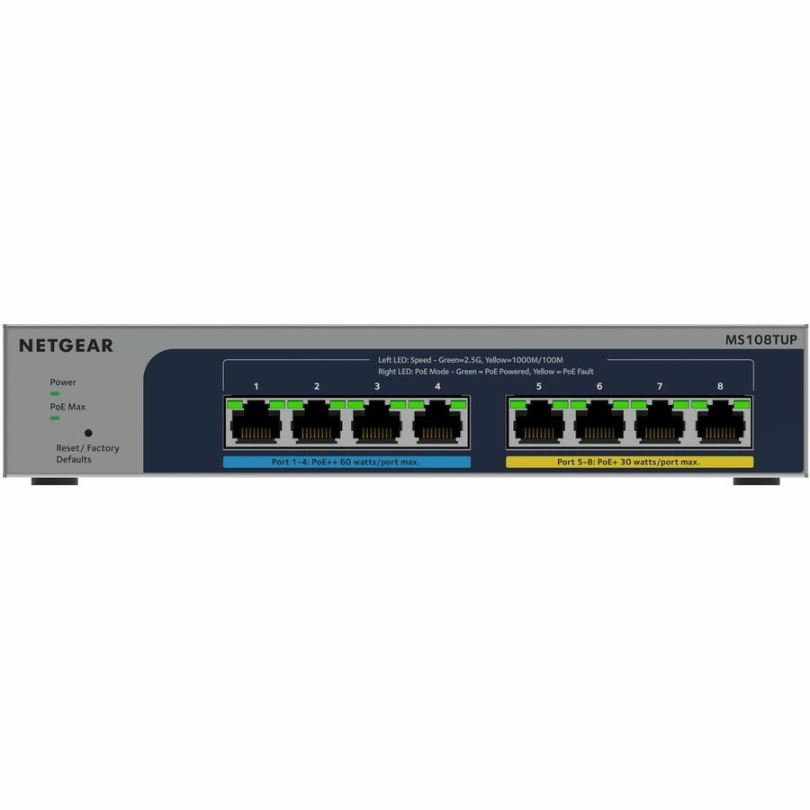 Alternate-Image3 Image for Netgear 8-port Ultra60 PoE++ Multi-Gigabit (2.5G) Ethernet Smart Switch