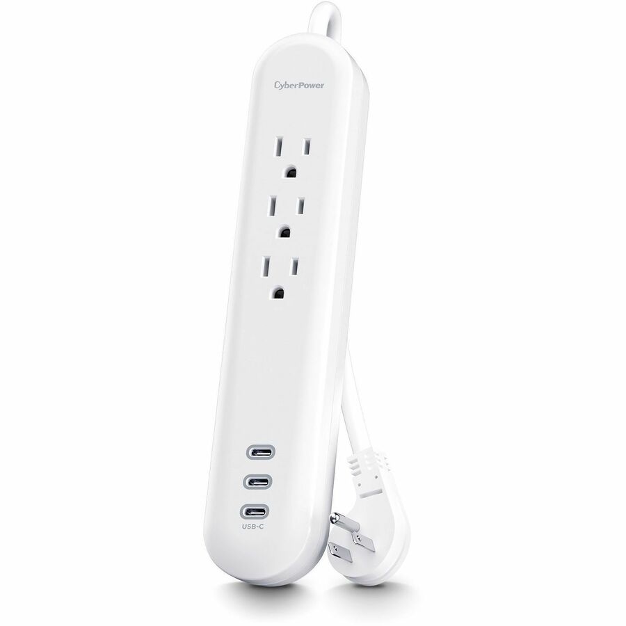 Alternate-Image4 Image for CyberPower P304UC3 Home and Office 3 - Outlet Surge Protector with 500 J Surge Suppression