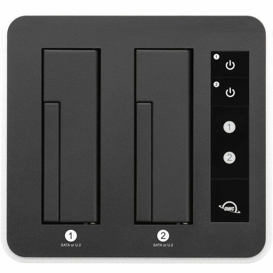 Alternate-Image1 Image for OWC Drive Dock SATA/600, PCI Express NVMe - USB 3.2 (Gen 2) Type C Host Interface Desktop - Silver, Black