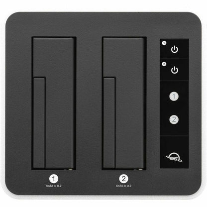Alternate-Image1 Image for OWC Drive Dock SATA/600, PCI Express NVMe - USB 3.2 (Gen 2) Type C Host Interface Desktop - Silver, Black