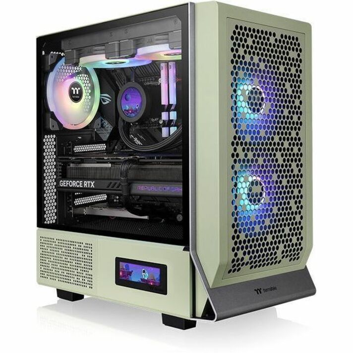 Alternate-Image1 Image for Thermaltake Ceres 300 TG ARGB Matcha Green Mid Tower Chassis