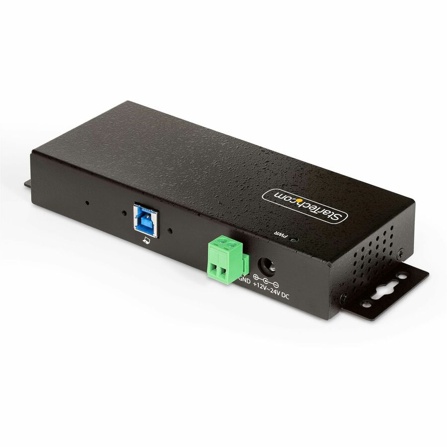 Alternate-Image1 Image for StarTech 7-Port Managed USB Hub, Heavy Duty Metal Industrial Housing, ESD & Surge Protection, Wall/Desk/Din-Rail Mount, USB 5Gbps, TAA