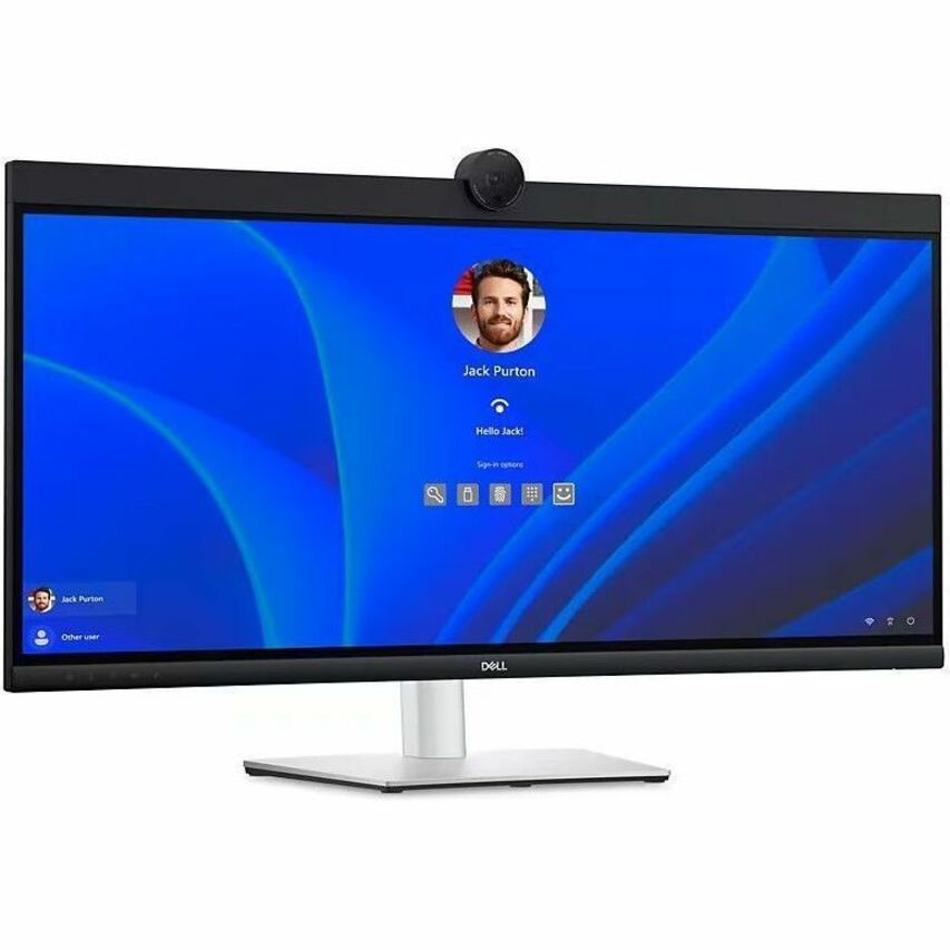 Alternate-Image6 Image for Dell P3424WEB 34" Class Webcam UW-QHD Curved Screen LED Monitor - 21:9 - Black, Silver