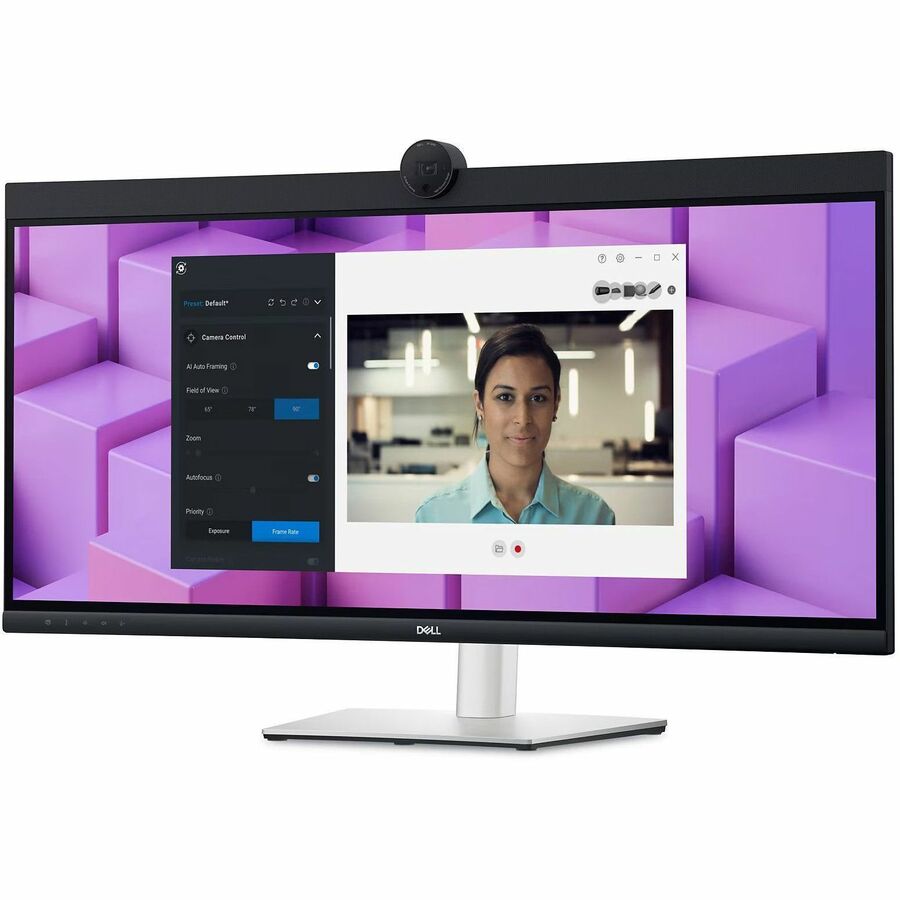 Alternate-Image9 Image for Dell P3424WEB 34" Class Webcam UW-QHD Curved Screen LED Monitor - 21:9 - Black, Silver