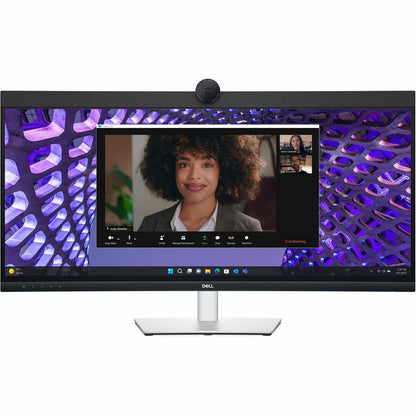Front Image for Dell P3424WEB 34" Class Webcam UW-QHD Curved Screen LED Monitor - 21:9 - Black, Silver
