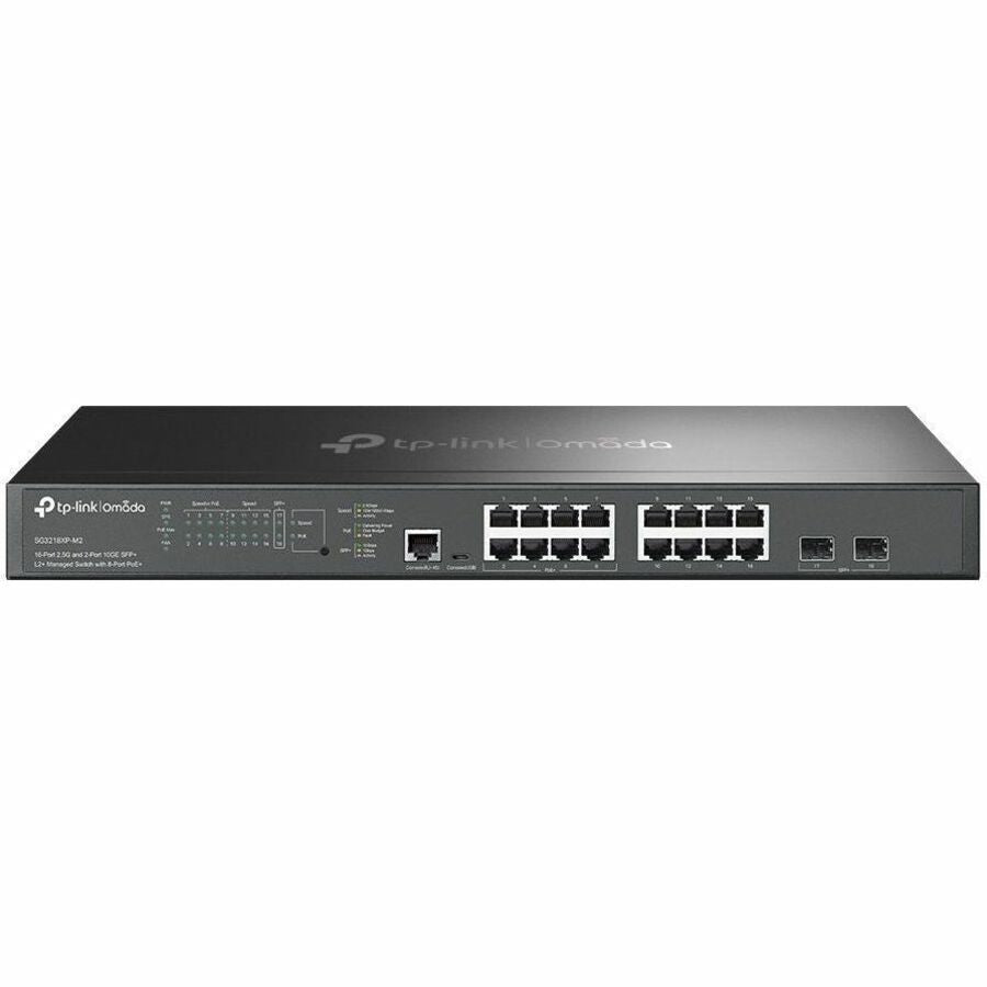 Alternate-Image3 Image for Omada Omada 16-Port 2.5G and 2-Port 10GE SFP+ L2+ Managed Switch with 8 Port PoE+