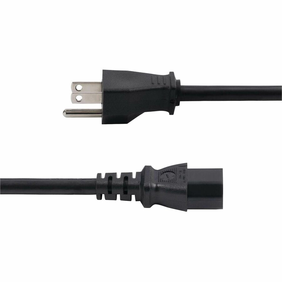 Alternate-Image2 Image for StarTech.com 8ft (2.4m) Computer Power Cord, NEMA 5-15P to IEC 60320 C13 AC Power Cable, 13A 125V, 16AWG, UL Listed