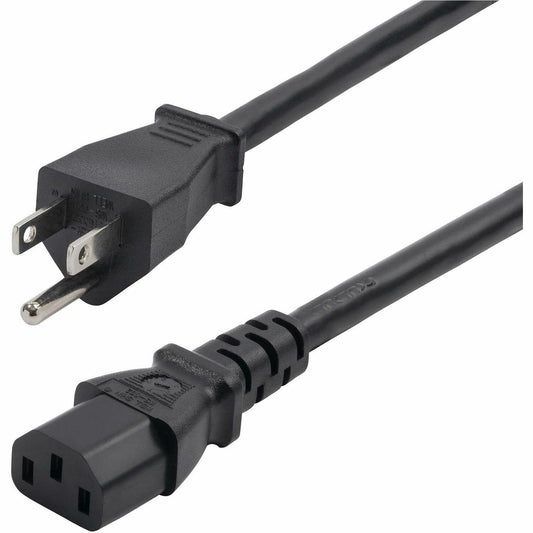 Main Image for StarTech.com 8ft (2.4m) Computer Power Cord, NEMA 5-15P to IEC 60320 C13 AC Power Cable, 13A 125V, 16AWG, UL Listed