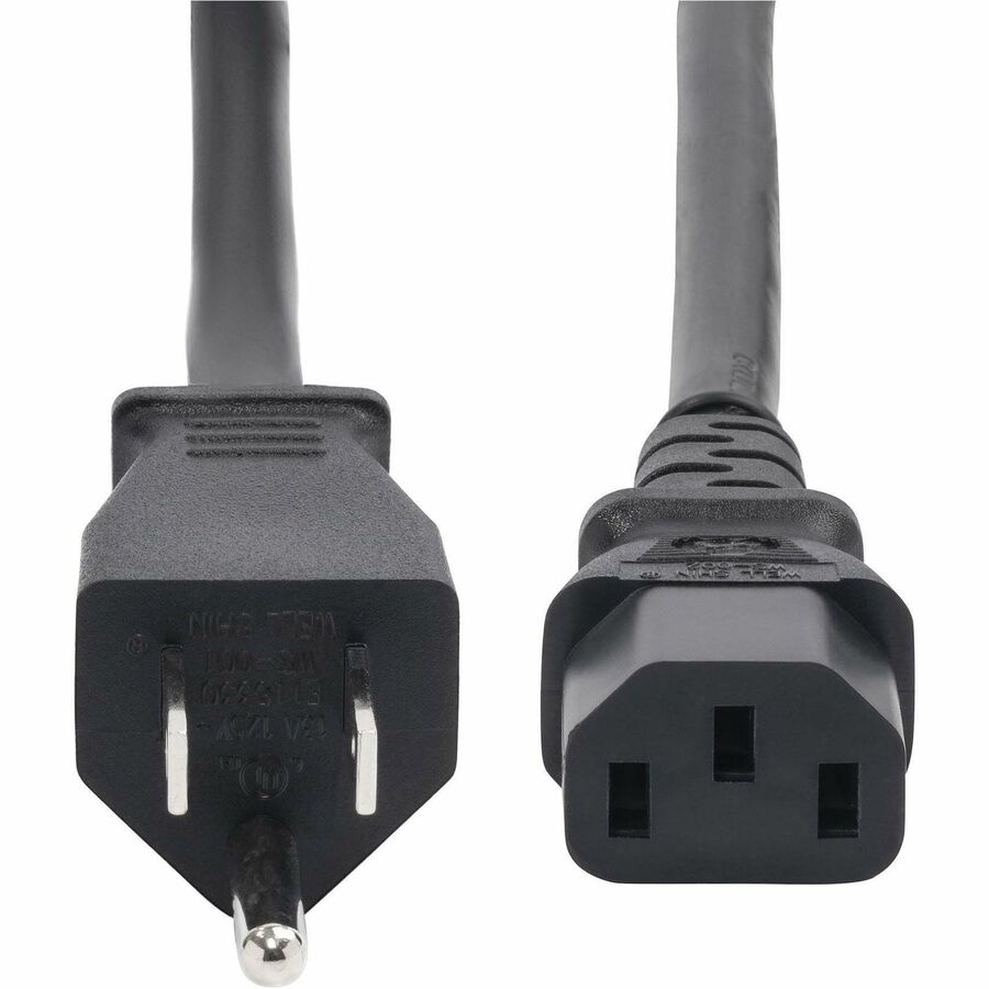 Alternate-Image3 Image for StarTech.com 8ft (2.4m) Computer Power Cord, NEMA 5-15P to IEC 60320 C13 AC Power Cable, 13A 125V, 16AWG, UL Listed