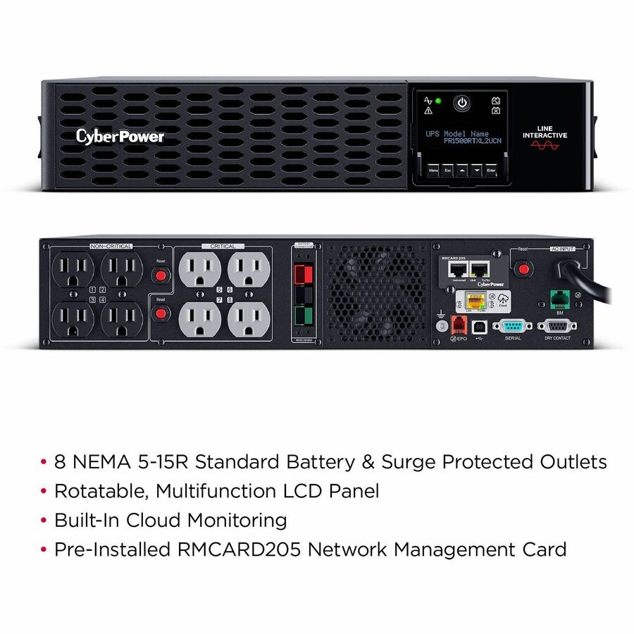 Alternate-Image5 Image for CyberPower PR1500RTXL2UCN Smart App Sinewave UPS Systems