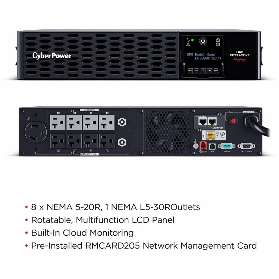 Alternate-Image6 Image for CyberPower PR3000RT2UCN Smart App Sinewave UPS Systems