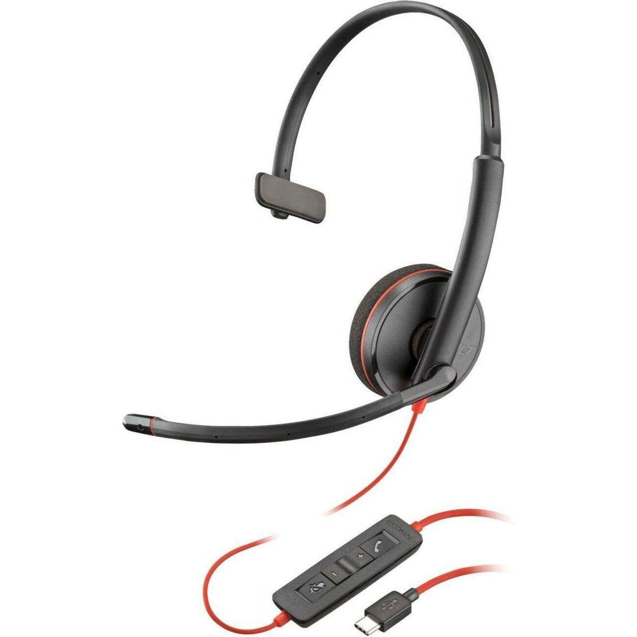 Main Image for Poly Blackwire 3210 Monaural USB-C Headset +USB-C/A Adapter (Bulk)