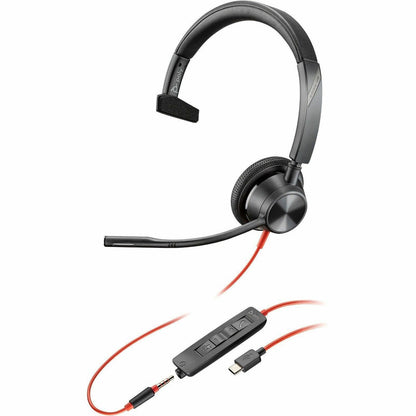 Main Image for Poly Blackwire 3315 Monaural USB-C Headset +3.5mm Plug +USB-C/A Adapter