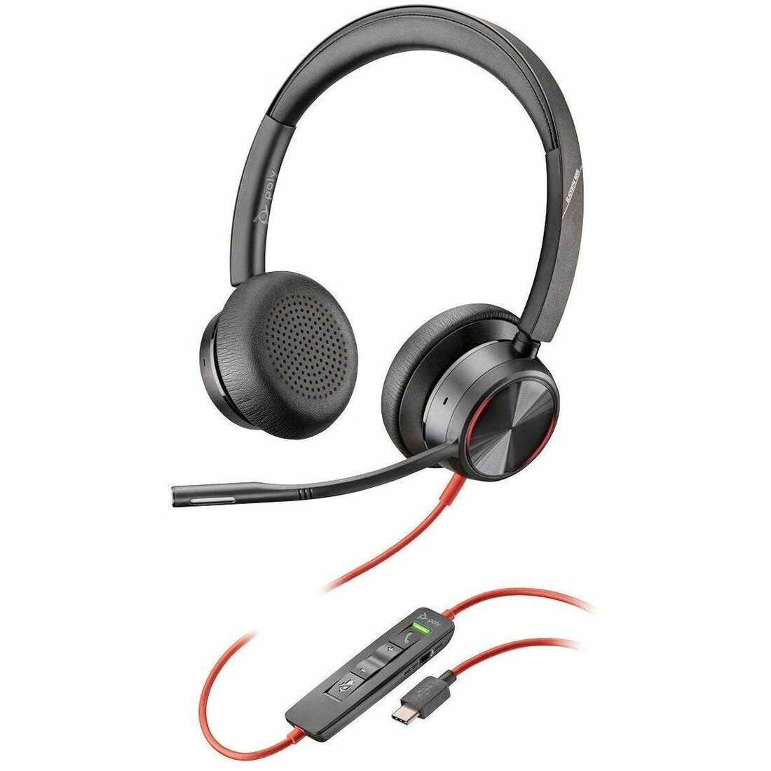 Main Image for Poly Blackwire 8225 Stereo Microsoft Teams Certified USB-C Headset + USB-C/A Adapter