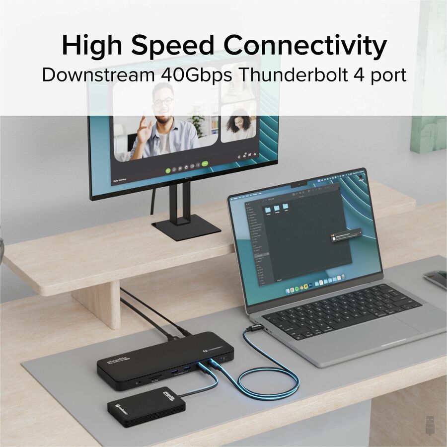 Alternate-Image3 Image for Plugable Thunderbolt 4 Dock with 100W Charging, Thunderbolt Certified