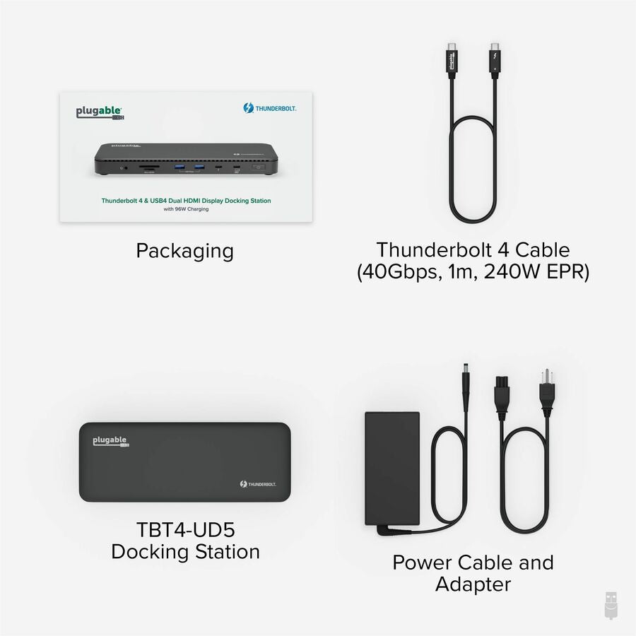 Alternate-Image6 Image for Plugable Thunderbolt 4 Dock with 100W Charging, Thunderbolt Certified