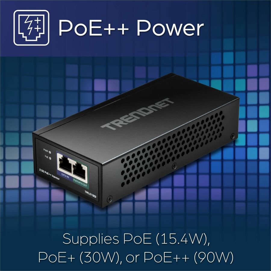 Alternate-Image9 Image for TRENDnet TPE-219GI PoE++ Injector