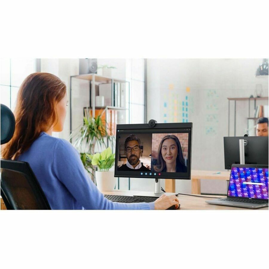 Life-Style Image for Dell P2424HEB 24" Class Webcam Full HD LED Monitor - 16:9 - Black, Silver
