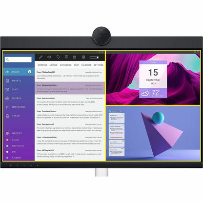Alternate-Image10 Image for Dell P2424HEB 24" Class Webcam Full HD LED Monitor - 16:9 - Black, Silver