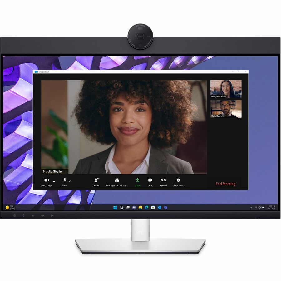 Front Image for Dell P2424HEB 24" Class Webcam Full HD LED Monitor - 16:9 - Black, Silver