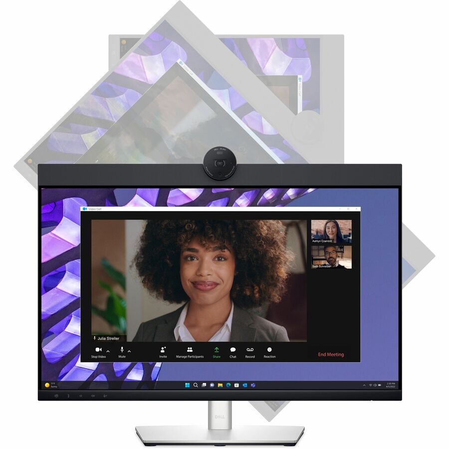 Alternate-Image6 Image for Dell P2424HEB 24" Class Webcam Full HD LED Monitor - 16:9 - Black, Silver