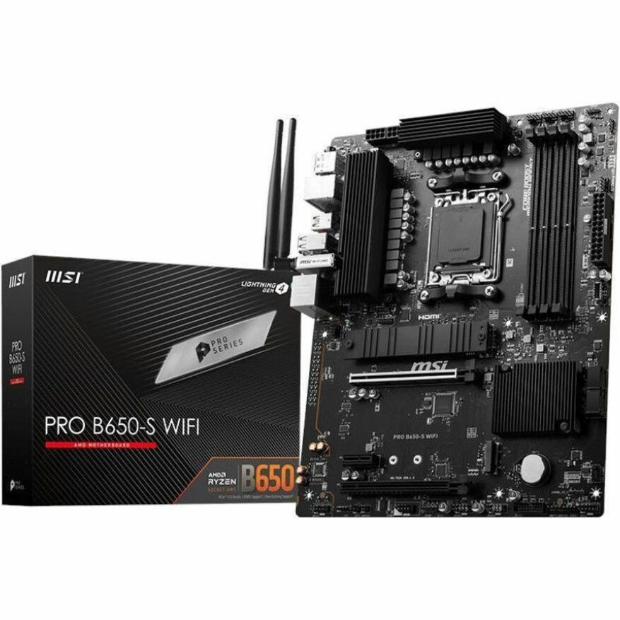 Alternate-Image1 Image for MSI PRO B650-S WIFI Desktop Motherboard - AMD B650 Chipset - Socket AM5 - ATX