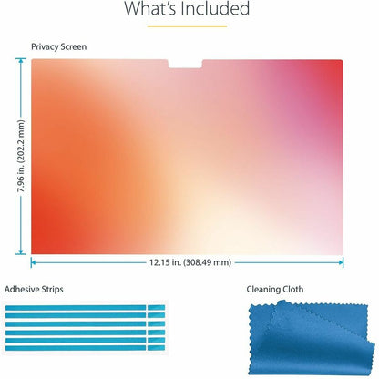 Alternate-Image6 Image for StarTech.com 14-inch MacBook Pro 21/23 Privacy Screen, Gold Filter w/Enhanced Privacy, Computer Security Filter, +/- 30 Deg. View Angle