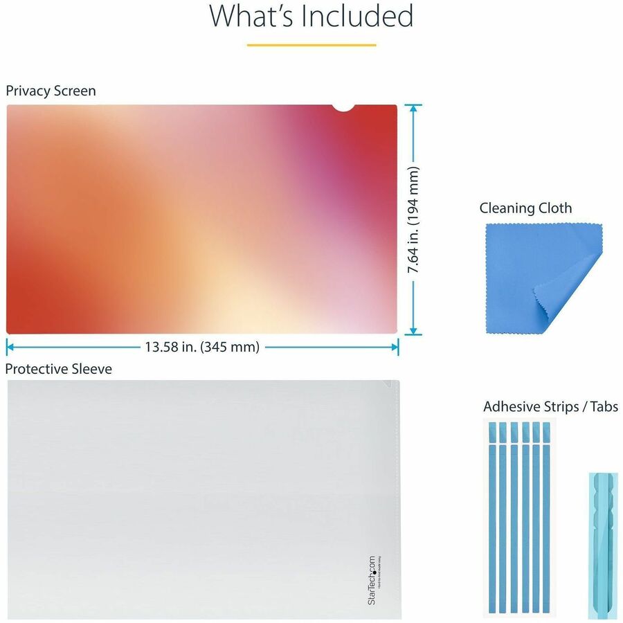 Alternate-Image7 Image for StarTech.com 15.6-inch 16:9 Gold Laptop Privacy Screen, Reversible Filter w/Enhanced Privacy, Computer Security Filter, +/- 30&deg; View Angle