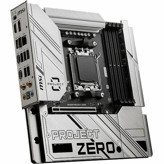 Main Image for MSI B650M PROJECT ZERO Gaming Desktop Motherboard - AMD B650 Chipset - Socket AM5 - Micro ATX