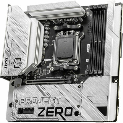Alternate-Image1 Image for MSI B650M PROJECT ZERO Gaming Desktop Motherboard - AMD B650 Chipset - Socket AM5 - Micro ATX