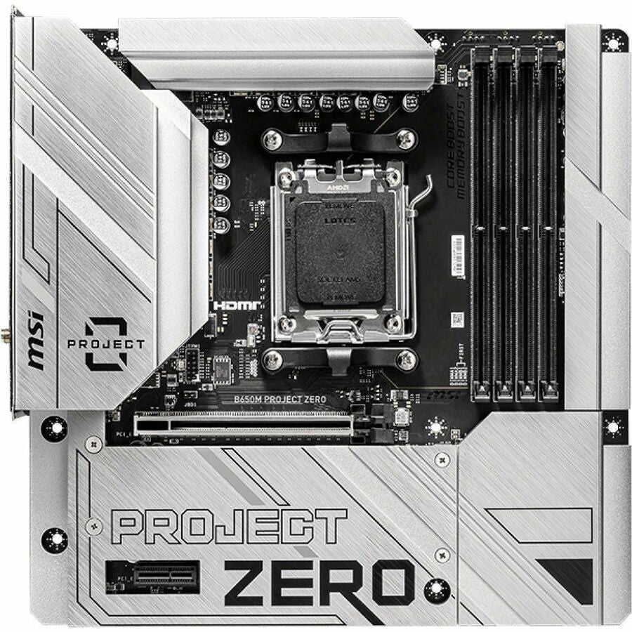 Alternate-Image3 Image for MSI B650M PROJECT ZERO Gaming Desktop Motherboard - AMD B650 Chipset - Socket AM5 - Micro ATX