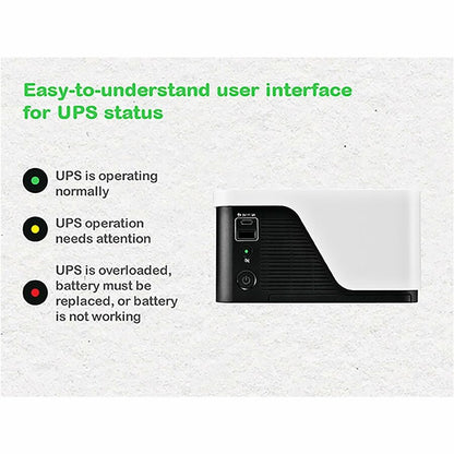 Alternate-Image2 Image for APC Back-UPS, 1050VA/600W, Floor/Wall Mount, 120V, 8x NEMA 5-15R outlets, USB Type A + C Ports