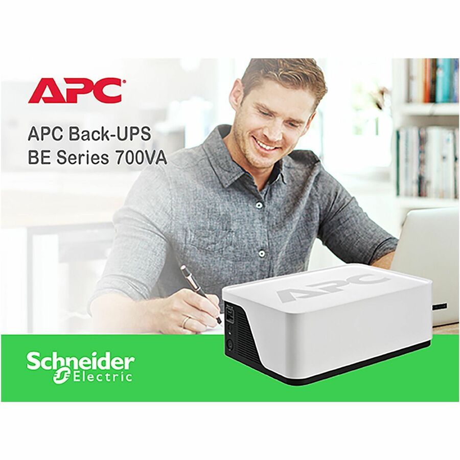 Alternate-Image5 Image for APC Back-UPS, 700VA/420W, Floor/Wall Mount, 120V, 6x NEMA 5-15R outlets, USB Type A + C Ports, Battery is not user replaceable