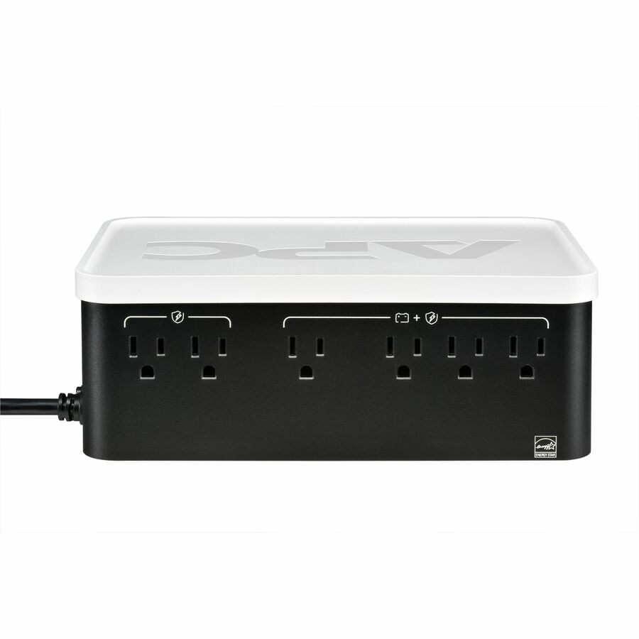 Rear Image for APC Back-UPS, 500VA/300W, Floor/Wall Mount, 120V, 6x NEMA 5-15R outlets, USB Type A + C Ports, Battery is not user replaceable
