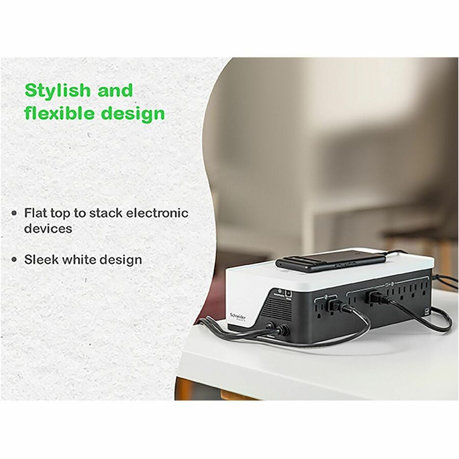 Alternate-Image4 Image for APC Back-UPS, 900VA/540W, Floor/Wall Mount, 120V, 8x NEMA 5-15R outlets, USB Type A + C Ports