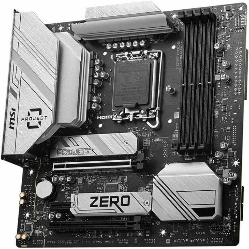 Alternate-Image1 Image for MSI B760M PROJECT ZERO Desktop Motherboard - Intel B760 Chipset - Socket LGA-1700 - Micro ATX