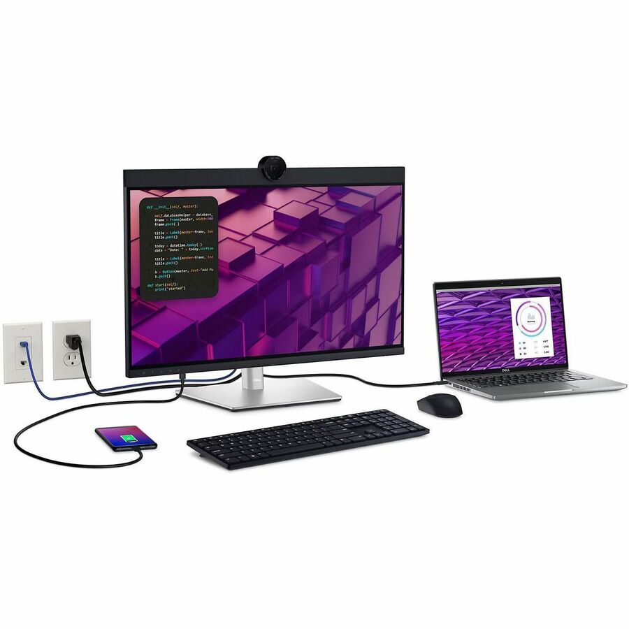 Alternate-Image8 Image for Dell P2724DEB 27" Class Webcam WQHD LED Monitor - 16:9 - Black, Silver