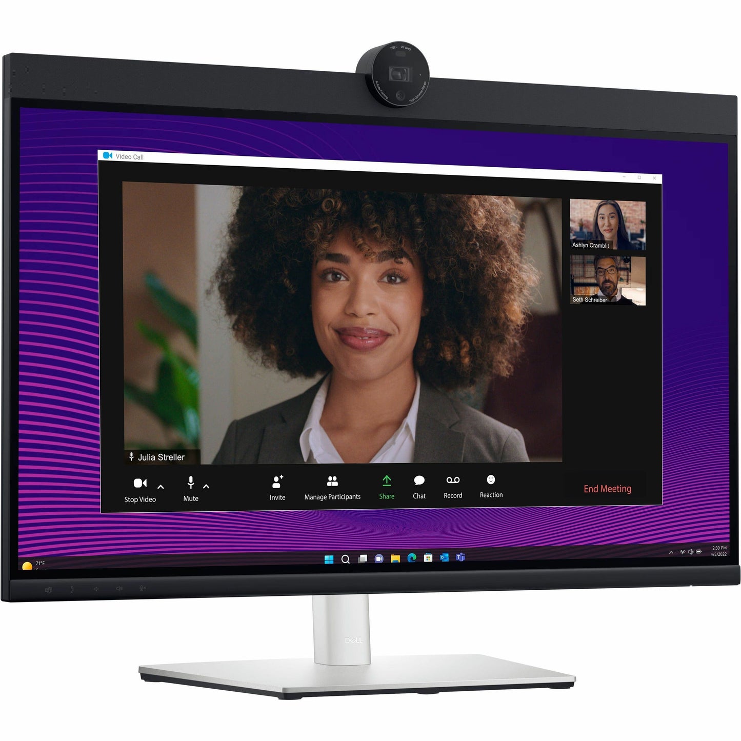 Main Image for Dell P2724DEB 27" Class Webcam WQHD LED Monitor - 16:9 - Black, Silver