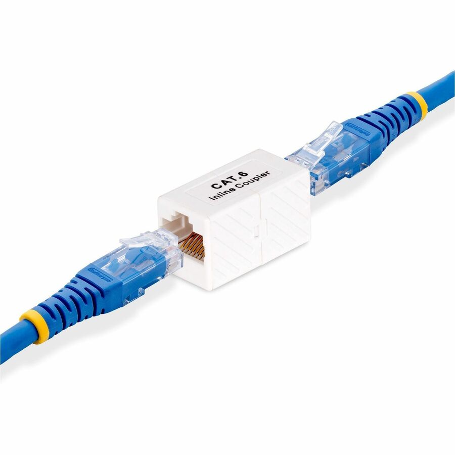 Alternate-Image3 Image for StarTech.com RJ45 Coupler, Inline Cat6 Coupler, Female to Female (F/F) T568 Connector, Unshielded Ethernet Cable Extension